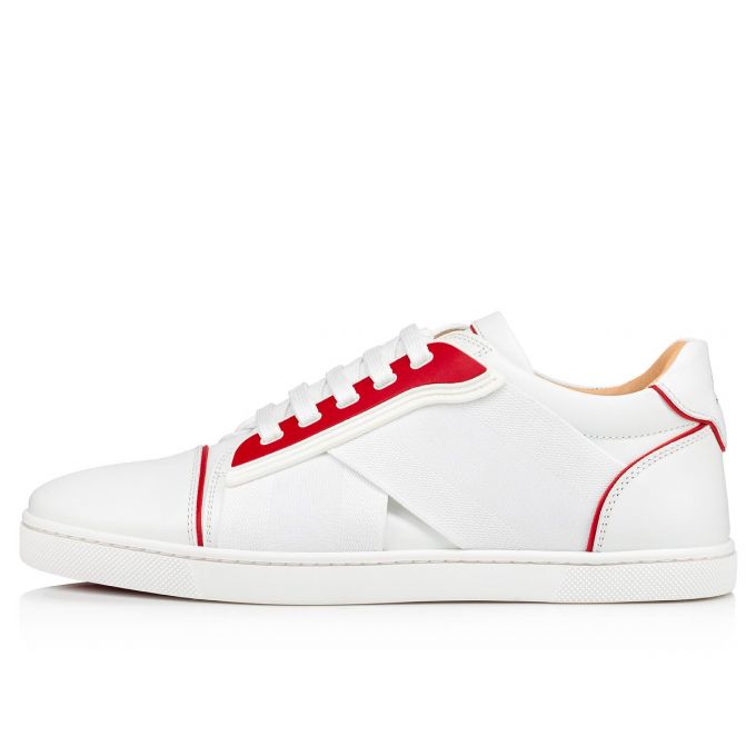 Adidași Christian Louboutin Elastikid 000 Calf Sneakers Dama Albi Rosii | RO08191