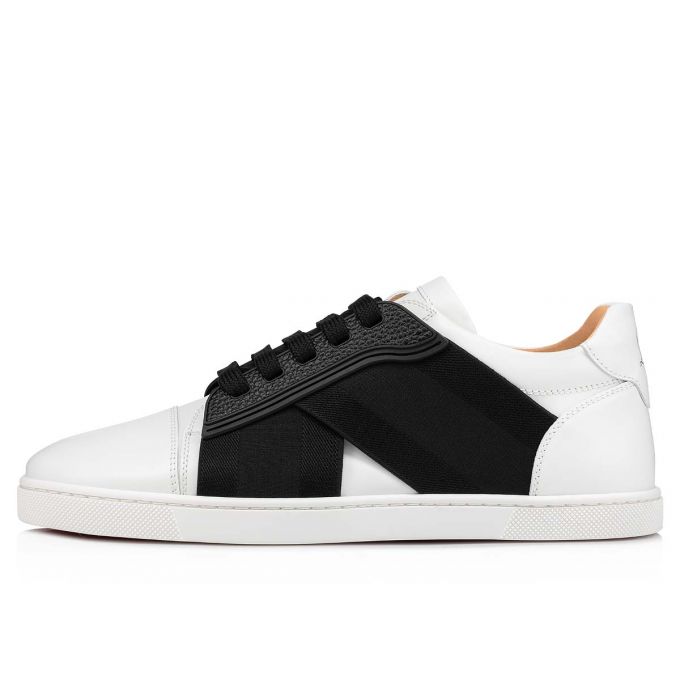 Adidași Christian Louboutin Elastikid 000 Calf Sneakers Dama Albi Negrii | RO41000