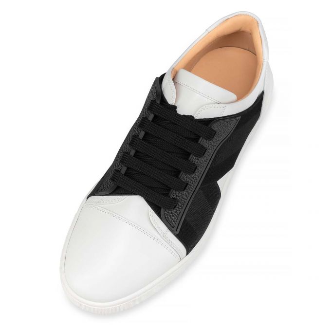 Adidași Christian Louboutin Elastikid 000 Calf Sneakers Dama Albi Negrii | RO41000