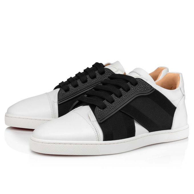 Adidași Christian Louboutin Elastikid 000 Calf Sneakers Dama Albi Negrii | RO41000