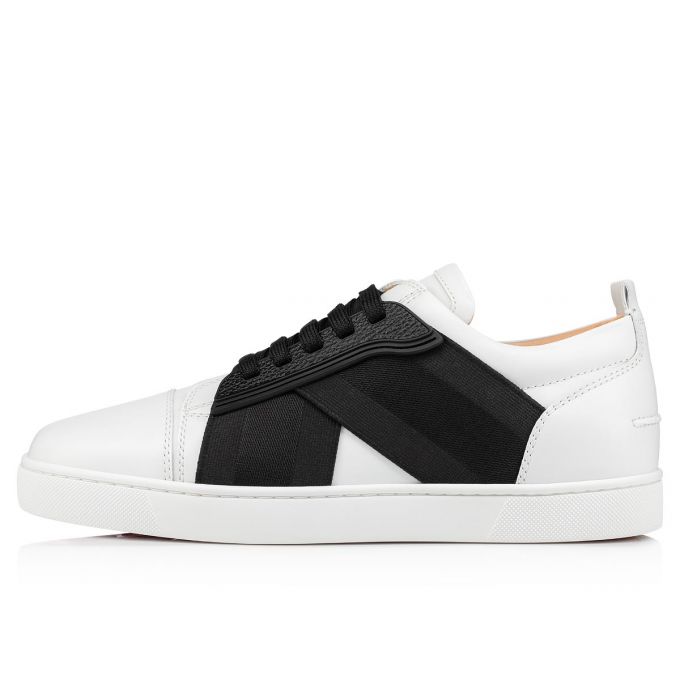 Adidași Christian Louboutin Elastikid Calf Sneakers Barbati Albi | RO42874