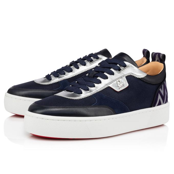 Adidași Christian Louboutin Happyrui Creative Fabric Sneakers Barbati Bleumarin | RO11345