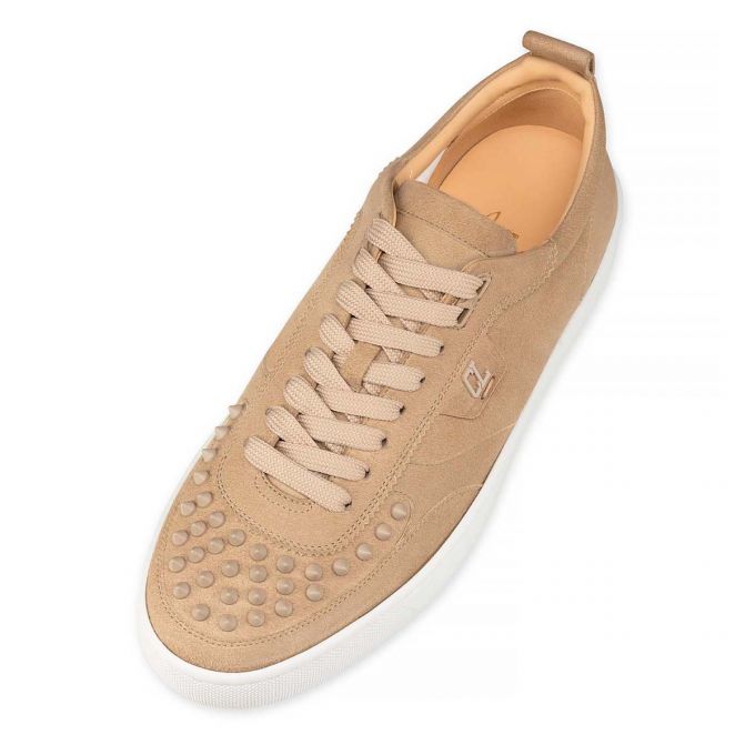 Adidași Christian Louboutin Happyrui Spikes Piele Intoarsa Sneakers Barbati Gri | RO93418