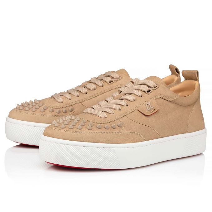 Adidași Christian Louboutin Happyrui Spikes Piele Intoarsa Sneakers Barbati Gri | RO93418