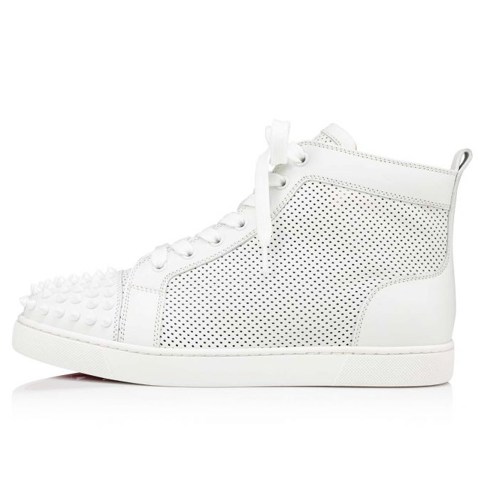 Adidași Christian Louboutin Lou Spikes Calf Sneakers Dama Albi | RO96592