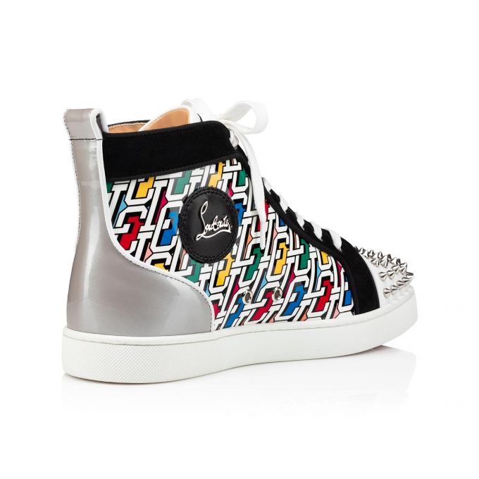 Adidași Christian Louboutin Lou Spikes Orlato Calf Sneakers Barbati Colorati Argintii | RO07351