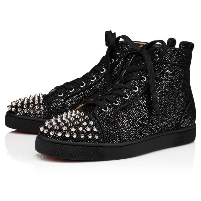 Adidași Christian Louboutin Lou Spikes Orla 000 Version Sneakers Barbati Negrii | RO27422