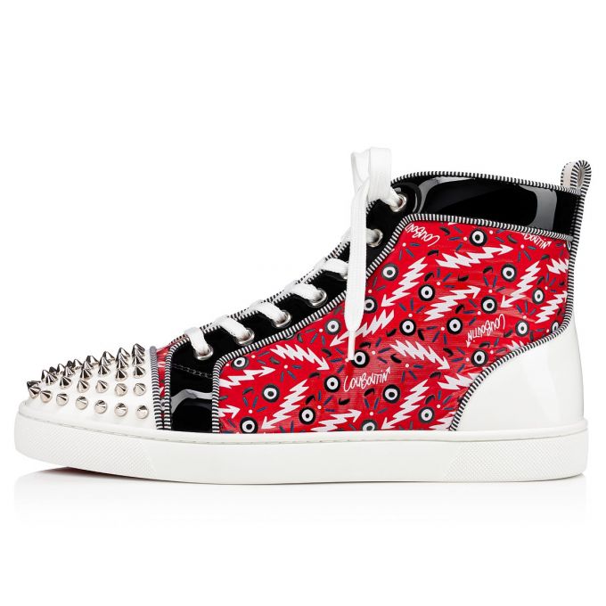 Adidași Christian Louboutin Lou Spikes Orlato Version Creative Fabric Sneakers Barbati Rosii | RO37188