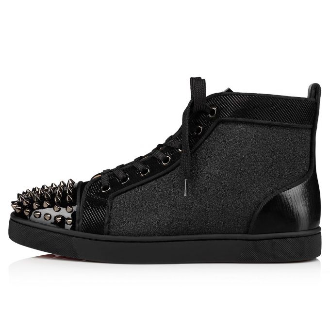 Adidași Christian Louboutin Lou Spikes Orlato Creative Piele Sneakers Barbati Negrii | RO60573