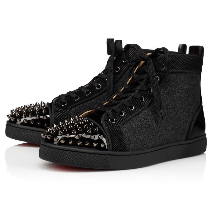 Adidași Christian Louboutin Lou Spikes Orlato Creative Piele Sneakers Barbati Negrii | RO60573