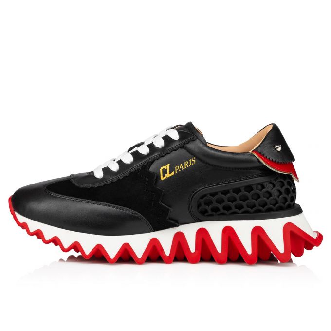 Adidași Christian Louboutin Loubishark Calf Sneakers Dama Negrii Rosii | RO13522