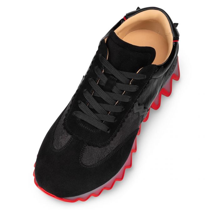 Adidași Christian Louboutin Loubishark Creative Piele Sneakers Barbati Negrii | RO14558