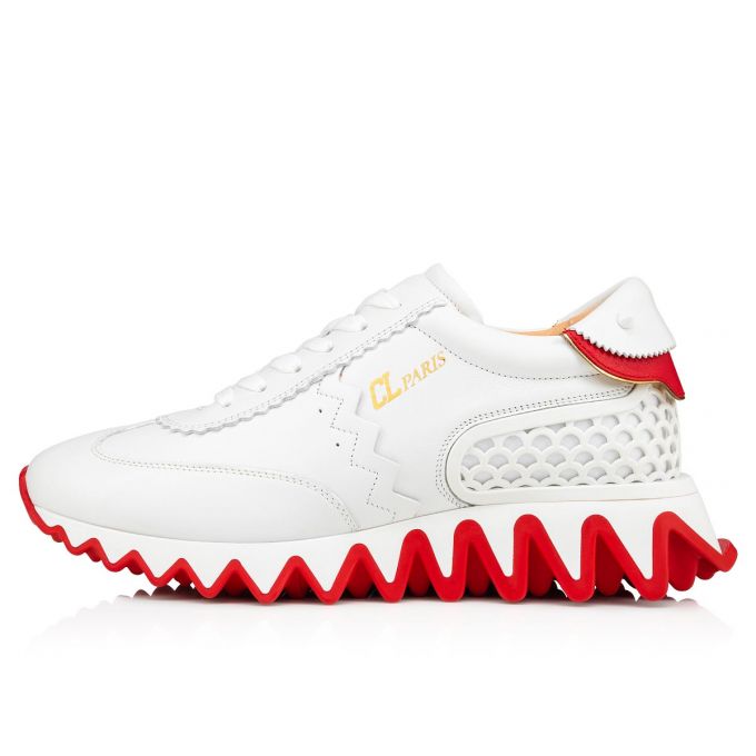 Adidași Christian Louboutin Loubishark Calf Sneakers Dama Albi | RO23698