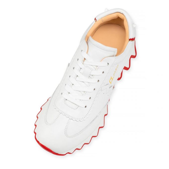 Adidași Christian Louboutin Loubishark Calf Sneakers Dama Albi | RO23698