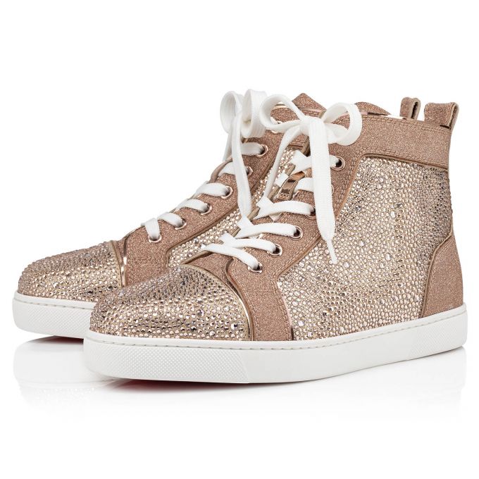 Adidași Christian Louboutin Louis 000 Version Courtisane Strass Sneakers Dama Bej | RO42527