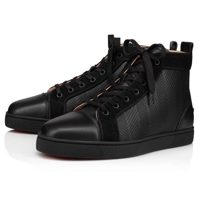 Adidași Christian Louboutin Louis Creative Piele Sneakers Barbati Negrii | RO80860