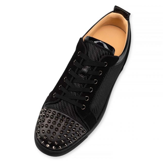 Adidași Christian Louboutin Louis Junior Spikes Orlato Bumbac Sneakers Barbati Negrii | RO30866