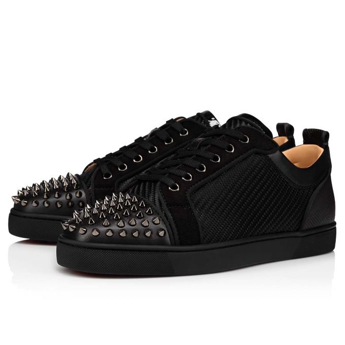 Adidași Christian Louboutin Louis Junior Spikes Orlato Bumbac Sneakers Barbati Negrii | RO30866