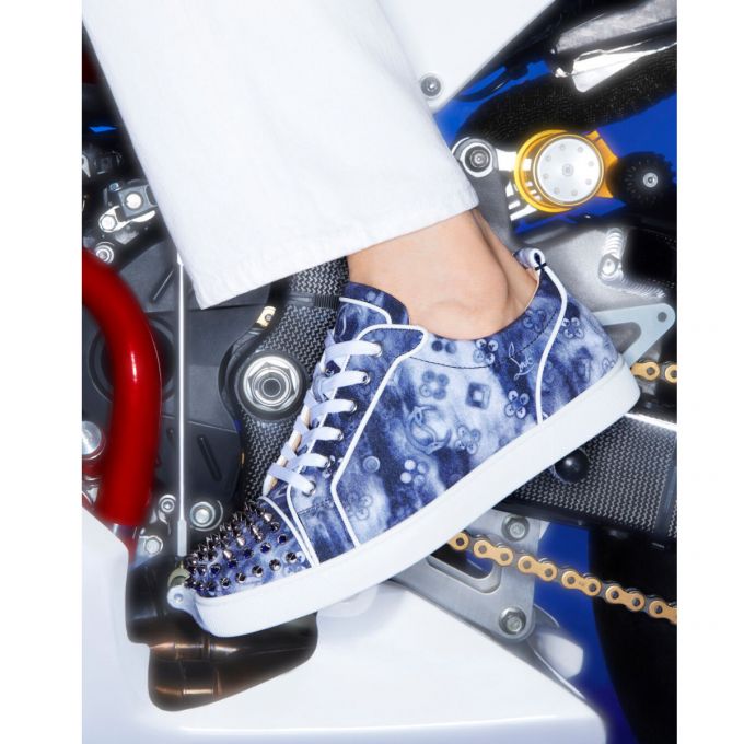 Adidași Christian Louboutin Louis Junior Spikes Orlato Bumbac Sneakers Barbati Colorati Argintii | RO33395