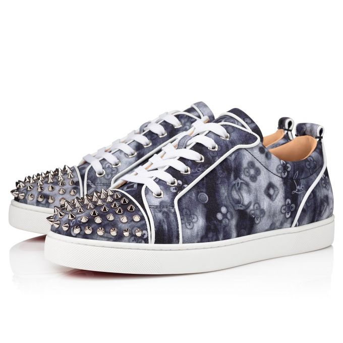 Adidași Christian Louboutin Louis Junior Spikes Orlato Bumbac Sneakers Barbati Colorati Argintii | RO33395