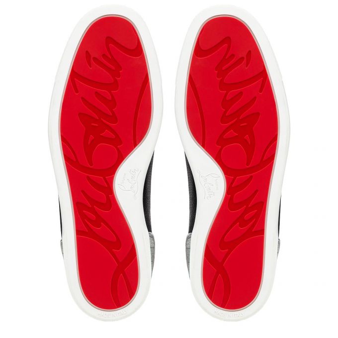 Adidași Christian Louboutin Louis Junior Orlato Creative Piele Sneakers Barbati Negrii Argintii | RO39138