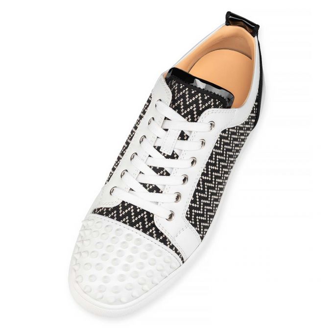 Adidași Christian Louboutin Louis Junior Spikes Orlato Bumbac Sneakers Barbati Albi Negrii | RO44964