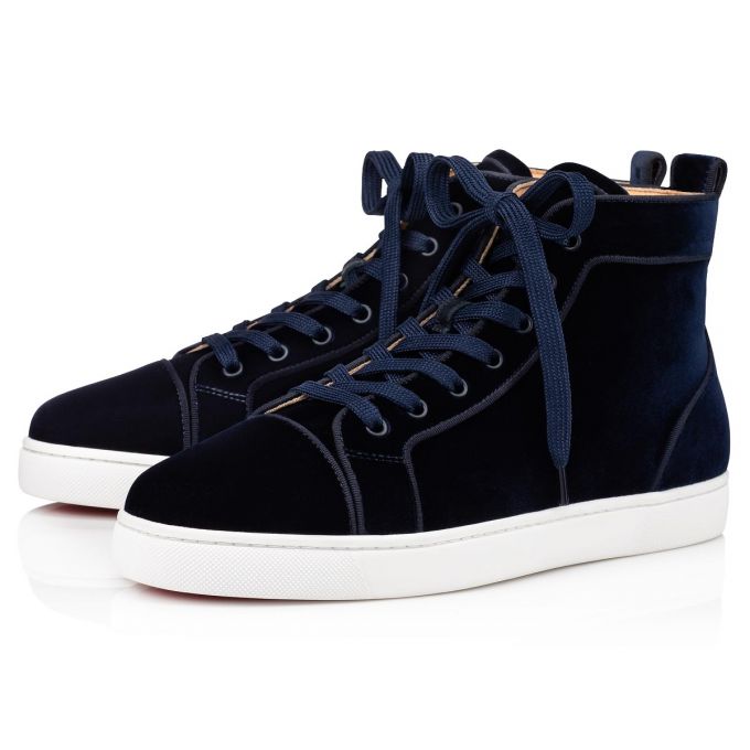 Adidași Christian Louboutin Louis Orlato Clasici Fabric Sneakers Barbati Bleumarin | RO20031