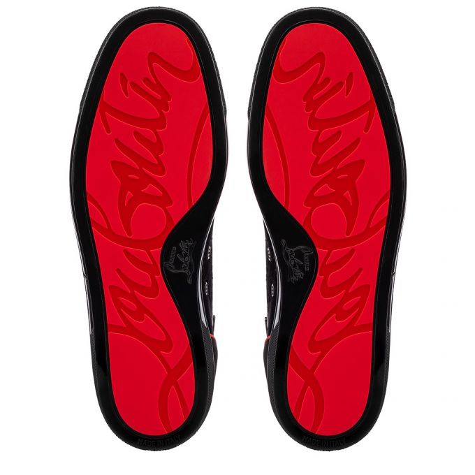 Adidași Christian Louboutin Louis Orlato Velvet Sneakers Barbati Negrii Colorati | RO23900