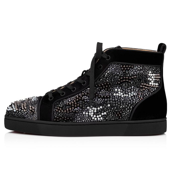 Adidași Christian Louboutin Louis Orlato Bling Bang Version Strass Sneakers Barbati Negrii | RO73771