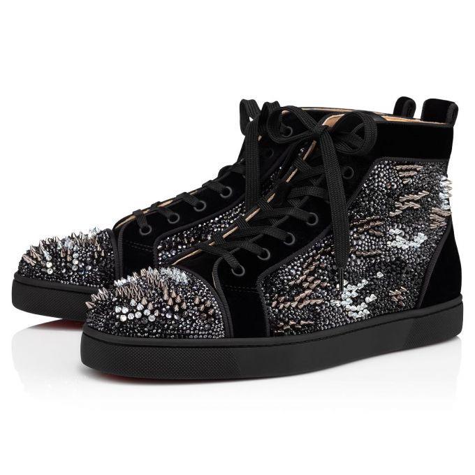 Adidași Christian Louboutin Louis Orlato Bling Bang Version Strass Sneakers Barbati Negrii | RO73771