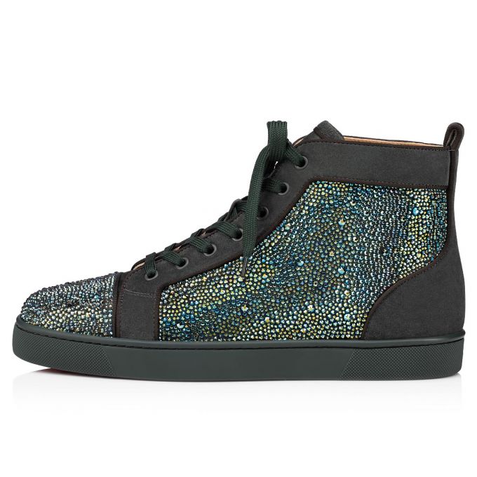 Adidași Christian Louboutin Louis Orlato 000 Tsar/Cry Irid Green Strass Sneakers Barbati Gri Inchis Colorati | RO90258