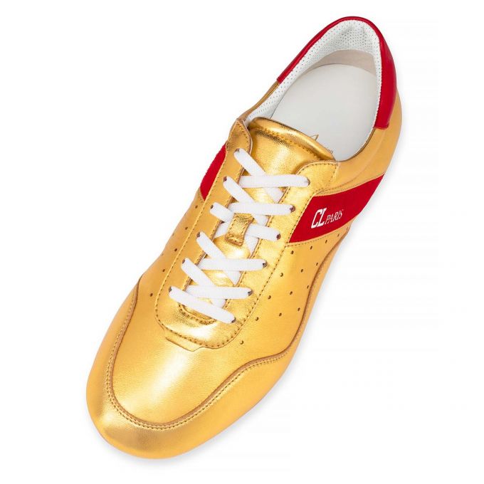 Adidași Christian Louboutin My K Low Nappa Sneakers Barbati Aurii Rosii | RO23898