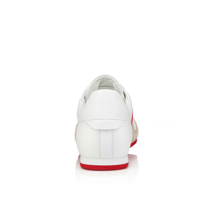 Adidași Christian Louboutin My K Low Piele Intoarsa Sneakers Dama Albi | RO72964