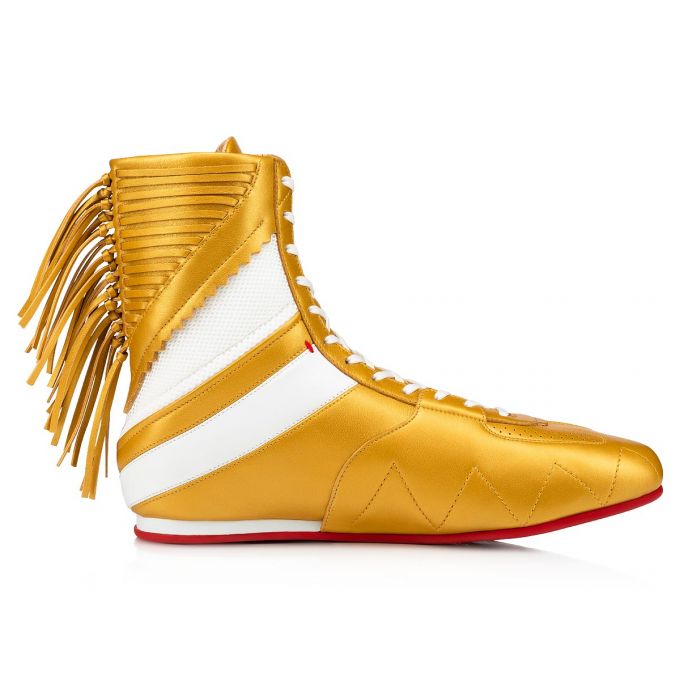 Adidași Christian Louboutin My K.O. Calf Sneakers Barbati Aurii | RO60808