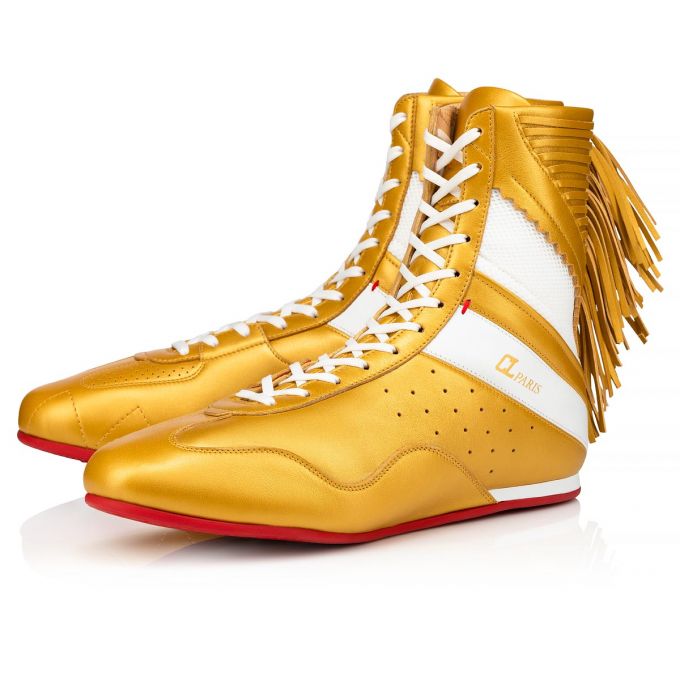 Adidași Christian Louboutin My K.O. Calf Sneakers Barbati Aurii | RO60808