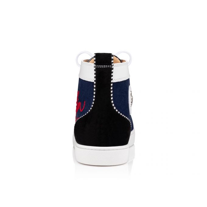 Adidași Christian Louboutin Navy Louis 000 Version Veau Velours Sneakers Barbati Colorati | RO44412