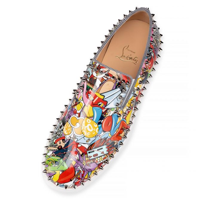 Adidași Christian Louboutin Pik Barca Creative Piele Sneakers Barbati Colorati Argintii | RO56811