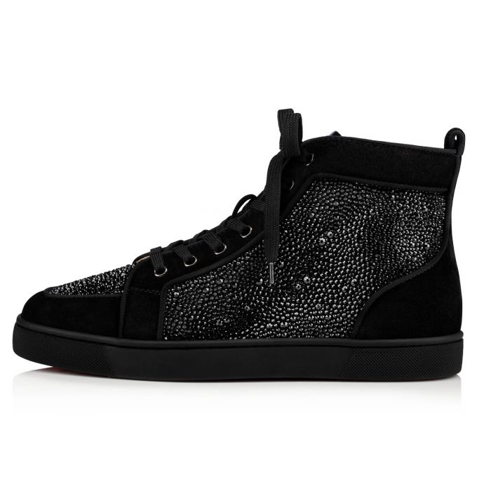 Adidași Christian Louboutin Rantus Strass 000 Strass Sneakers Barbati Negrii | RO76402