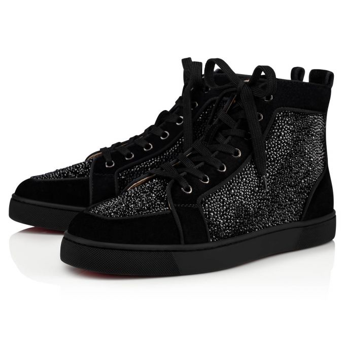 Adidași Christian Louboutin Rantus Strass 000 Strass Sneakers Barbati Negrii | RO76402