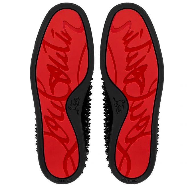 Adidași Christian Louboutin Roller-boat 000 Veau Velours Sneakers Barbati Negrii | RO18663