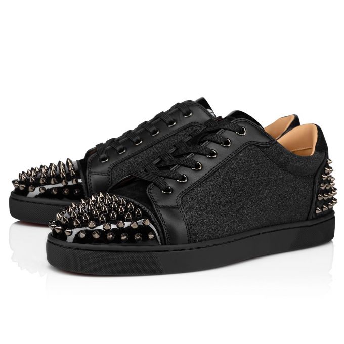 Adidași Christian Louboutin Seavaste 2 Creative Piele Sneakers Barbati Negrii | RO20795