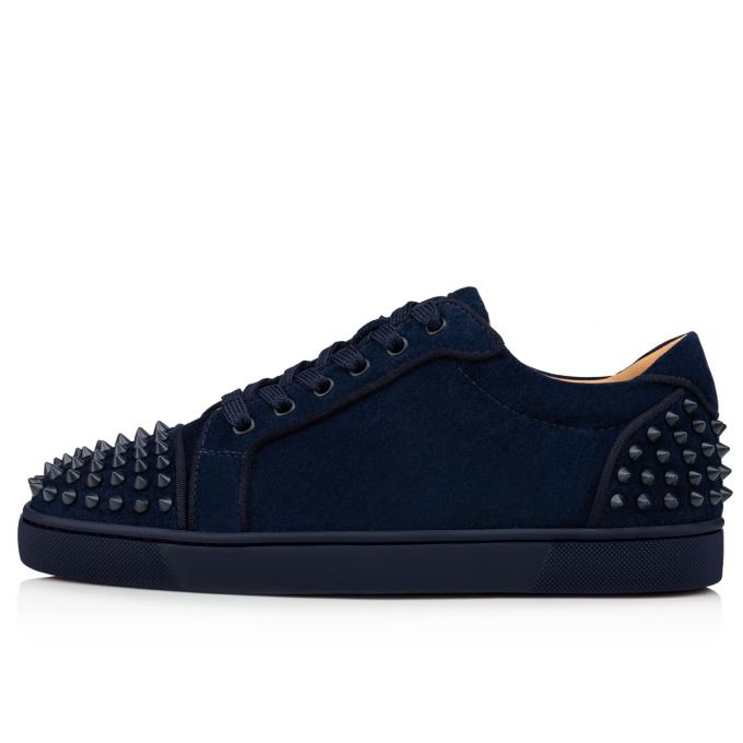 Adidași Christian Louboutin Seavaste 2 Orla 000 Mat Veau Velours Sneakers Barbati Negrii Bleumarin | RO60623