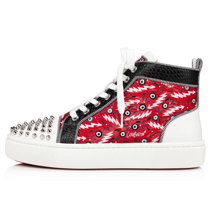 Adidași Christian Louboutin Super Lou Spikes Orlato Version Creative Fabric Sneakers Dama Rosii | RO15752