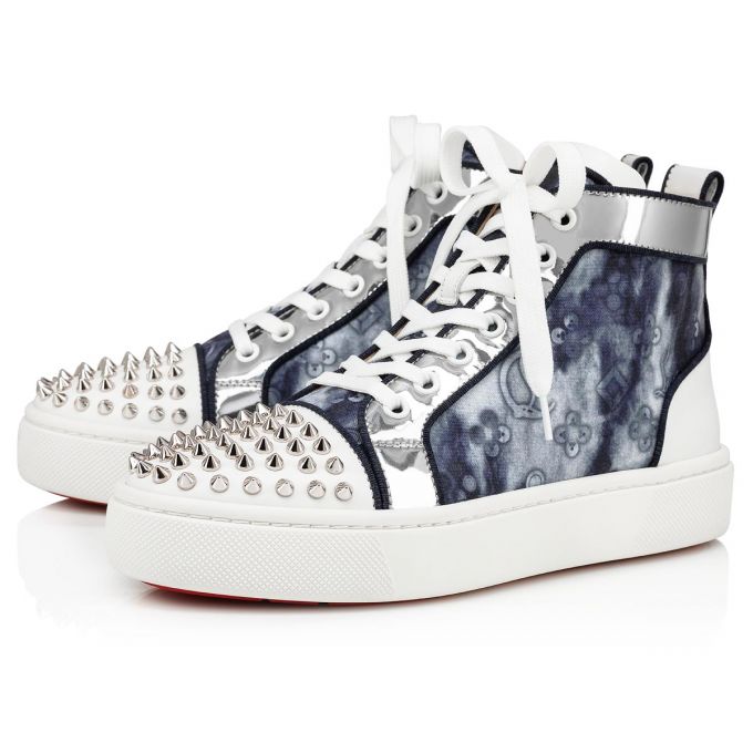 Adidași Christian Louboutin Super Lou Spikes Orlato Bumbac Sneakers Dama Albi Colorati | RO20054