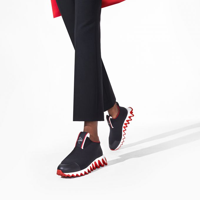 Adidași Christian Louboutin Tiketa Calf Sneakers Dama Negrii | RO25320