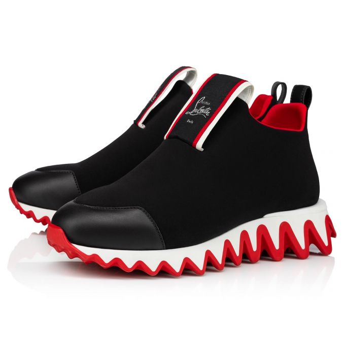 Adidași Christian Louboutin Tiketa Calf Sneakers Dama Negrii | RO25320