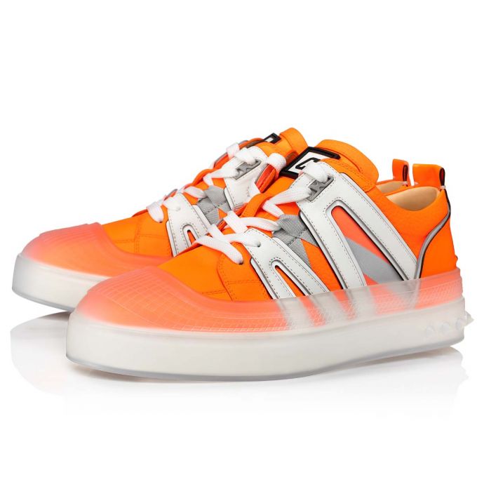 Adidași Christian Louboutin Vida Viva Calf Sneakers Barbati Portocalii | RO38485