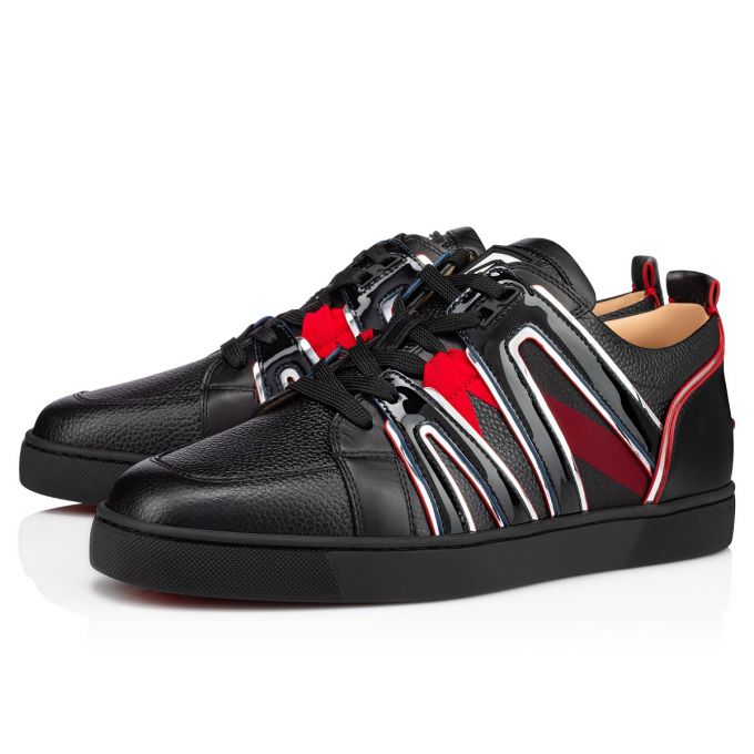 Adidași Christian Louboutin Vida Viva Calf Sneakers Barbati Negrii | RO39907