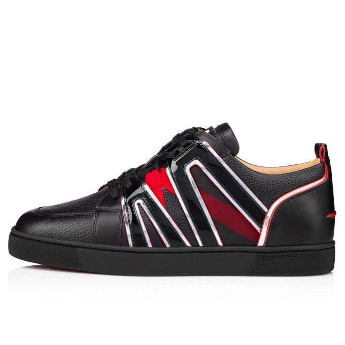 Adidași Christian Louboutin Vida Viva Calf Sneakers Barbati Negrii | RO39907