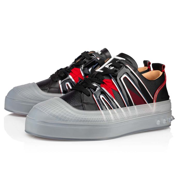 Adidași Christian Louboutin Vida Viva Calf Sneakers Barbati Negrii | RO39907